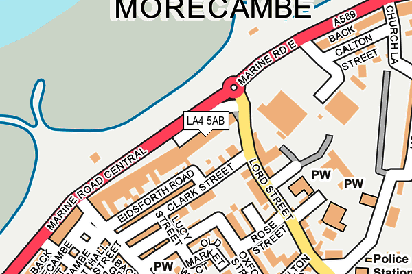 LA4 5AB map - OS OpenMap – Local (Ordnance Survey)