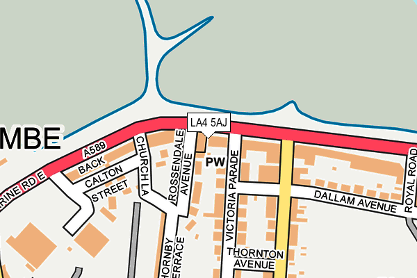 LA4 5AJ map - OS OpenMap – Local (Ordnance Survey)