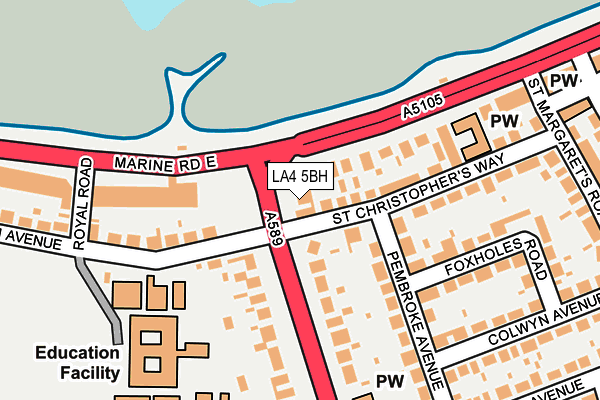 LA4 5BH map - OS OpenMap – Local (Ordnance Survey)