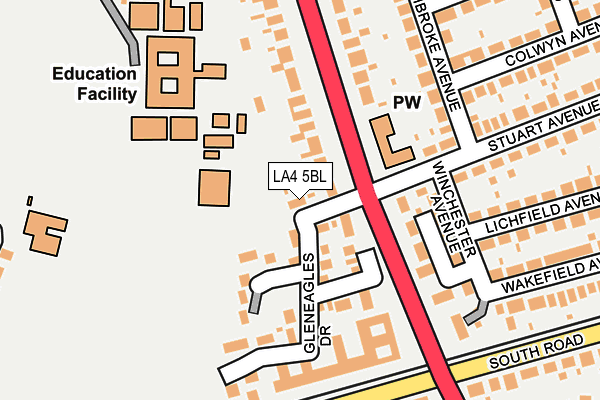 LA4 5BL map - OS OpenMap – Local (Ordnance Survey)