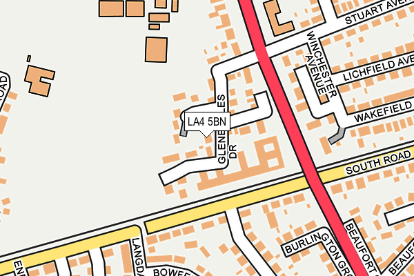 LA4 5BN map - OS OpenMap – Local (Ordnance Survey)