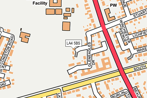 LA4 5BS map - OS OpenMap – Local (Ordnance Survey)