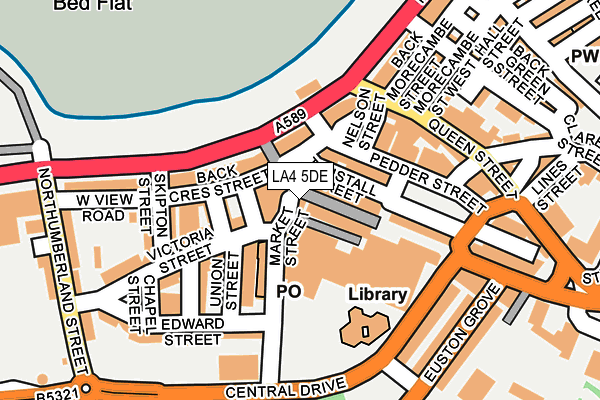 LA4 5DE map - OS OpenMap – Local (Ordnance Survey)