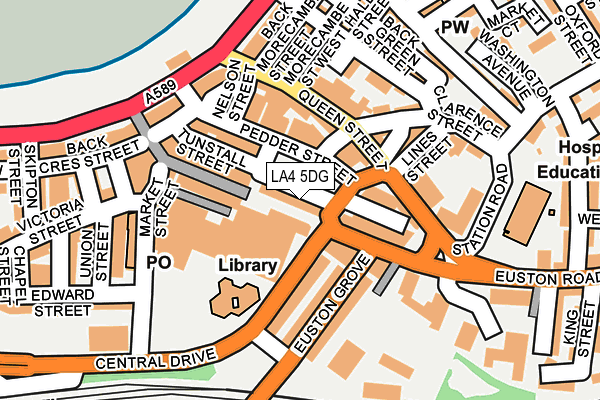 LA4 5DG map - OS OpenMap – Local (Ordnance Survey)