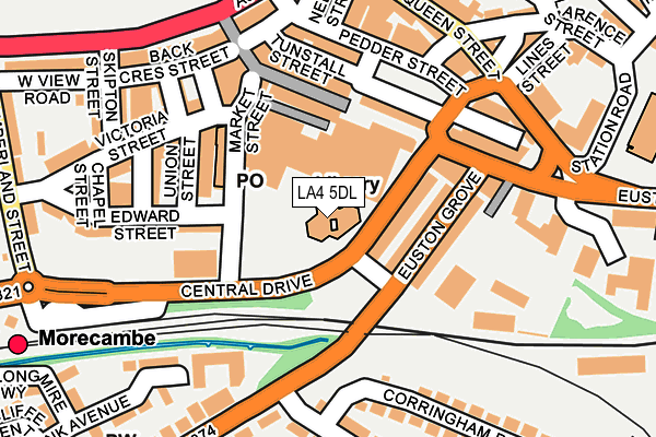 LA4 5DL map - OS OpenMap – Local (Ordnance Survey)