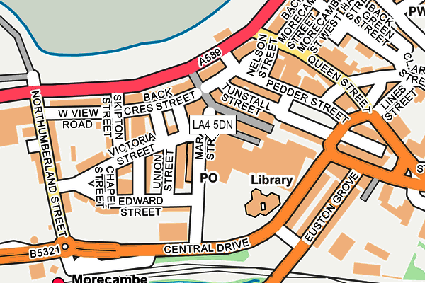 LA4 5DN map - OS OpenMap – Local (Ordnance Survey)