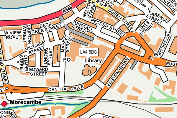 LA4 5DS map - OS OpenMap – Local (Ordnance Survey)