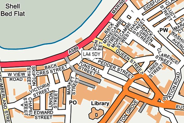 LA4 5DY map - OS OpenMap – Local (Ordnance Survey)