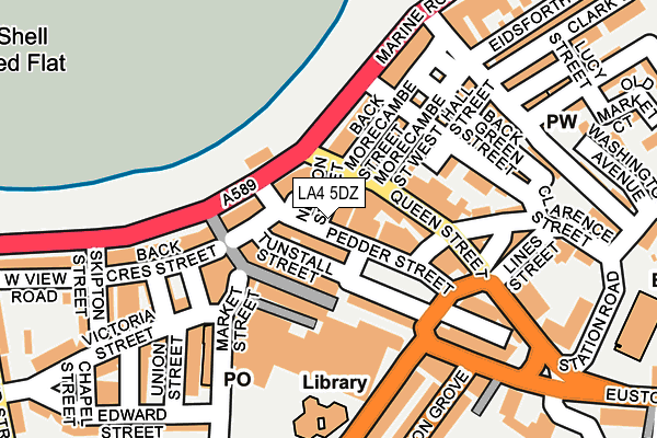 LA4 5DZ map - OS OpenMap – Local (Ordnance Survey)