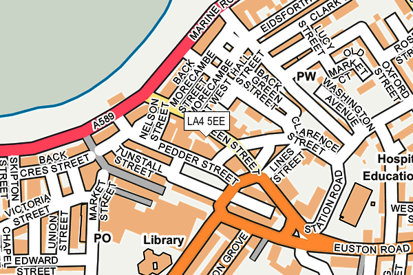 LA4 5EE map - OS OpenMap – Local (Ordnance Survey)