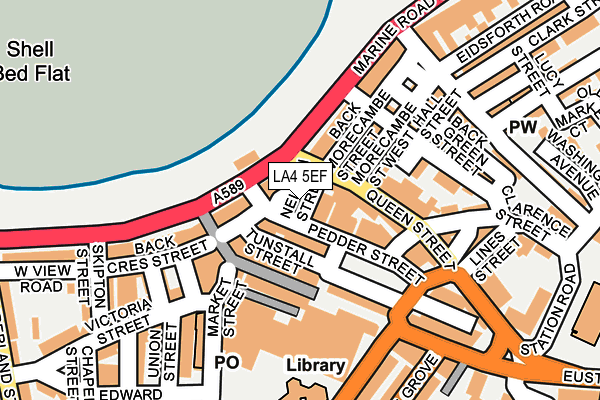 LA4 5EF map - OS OpenMap – Local (Ordnance Survey)