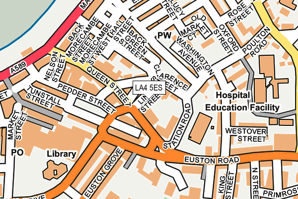 LA4 5ES map - OS OpenMap – Local (Ordnance Survey)