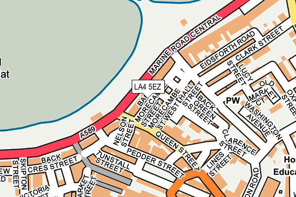 LA4 5EZ map - OS OpenMap – Local (Ordnance Survey)