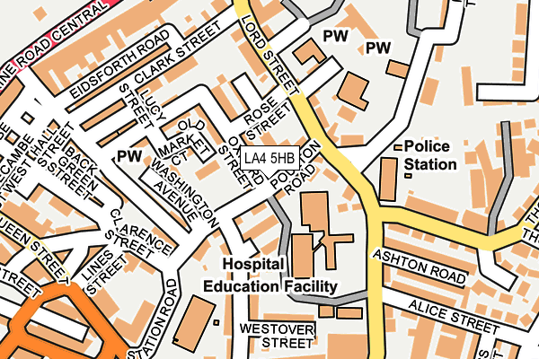 LA4 5HB map - OS OpenMap – Local (Ordnance Survey)