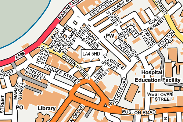 LA4 5HD map - OS OpenMap – Local (Ordnance Survey)