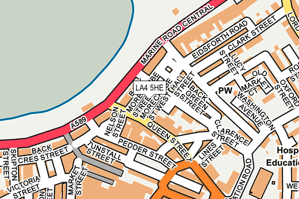 LA4 5HE map - OS OpenMap – Local (Ordnance Survey)