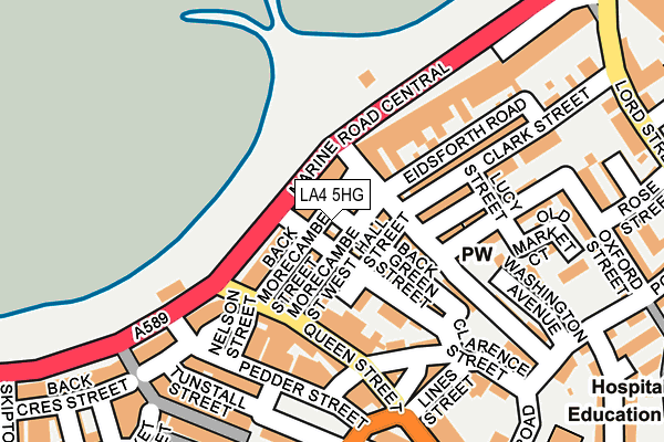 LA4 5HG map - OS OpenMap – Local (Ordnance Survey)