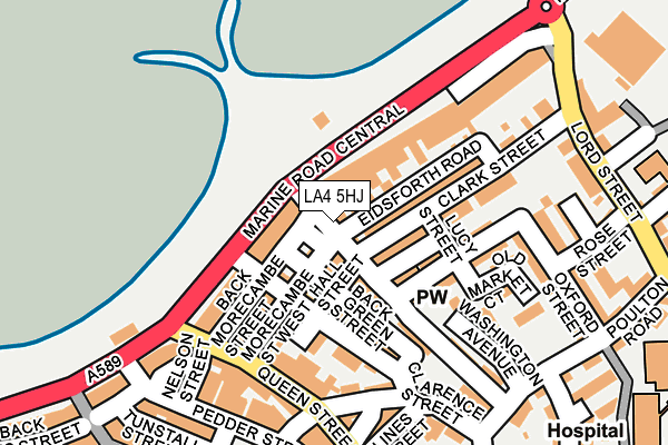 LA4 5HJ map - OS OpenMap – Local (Ordnance Survey)