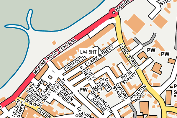 LA4 5HT map - OS OpenMap – Local (Ordnance Survey)