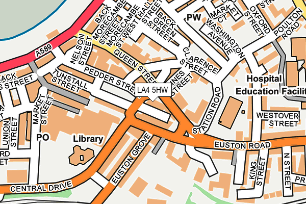 LA4 5HW map - OS OpenMap – Local (Ordnance Survey)