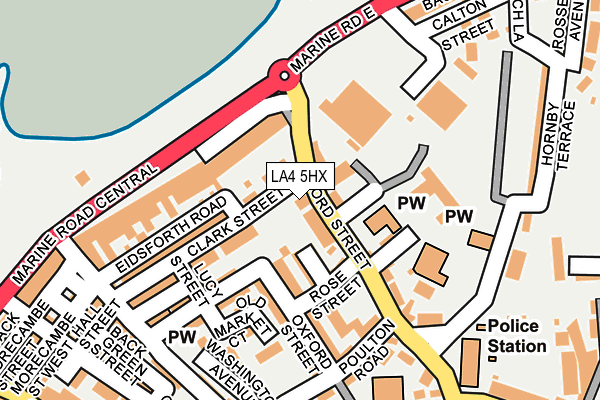 LA4 5HX map - OS OpenMap – Local (Ordnance Survey)