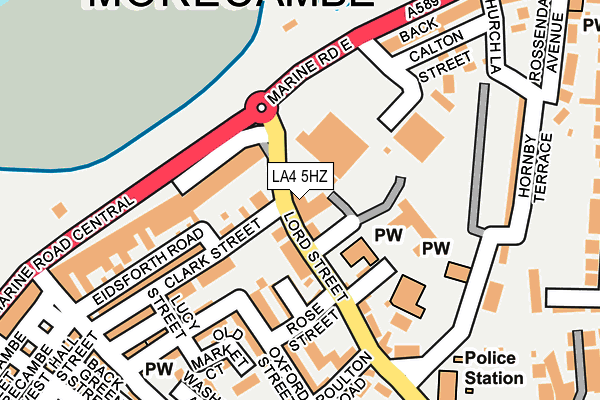 LA4 5HZ map - OS OpenMap – Local (Ordnance Survey)