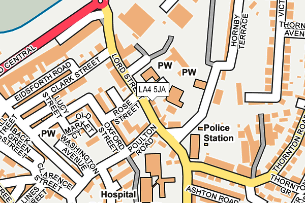 LA4 5JA map - OS OpenMap – Local (Ordnance Survey)