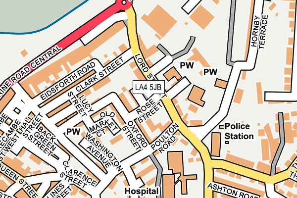 LA4 5JB map - OS OpenMap – Local (Ordnance Survey)