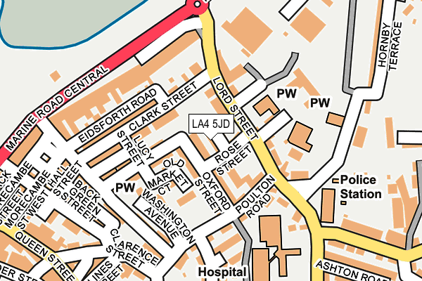 LA4 5JD map - OS OpenMap – Local (Ordnance Survey)