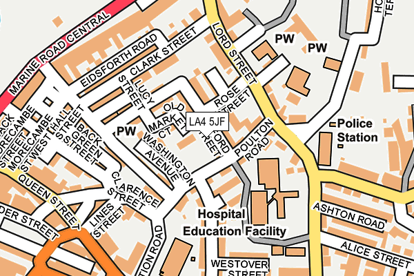 LA4 5JF map - OS OpenMap – Local (Ordnance Survey)