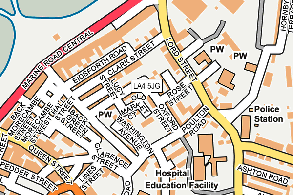 LA4 5JG map - OS OpenMap – Local (Ordnance Survey)