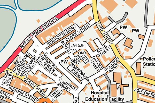 LA4 5JH map - OS OpenMap – Local (Ordnance Survey)