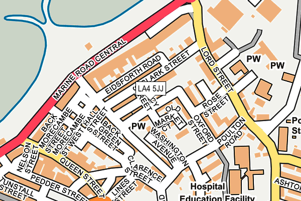 LA4 5JJ map - OS OpenMap – Local (Ordnance Survey)