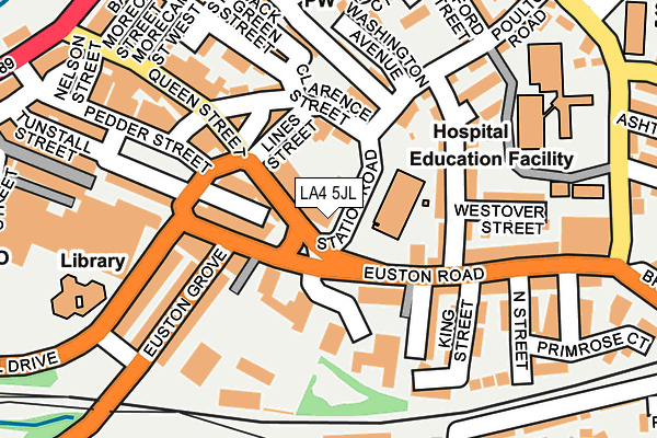 LA4 5JL map - OS OpenMap – Local (Ordnance Survey)