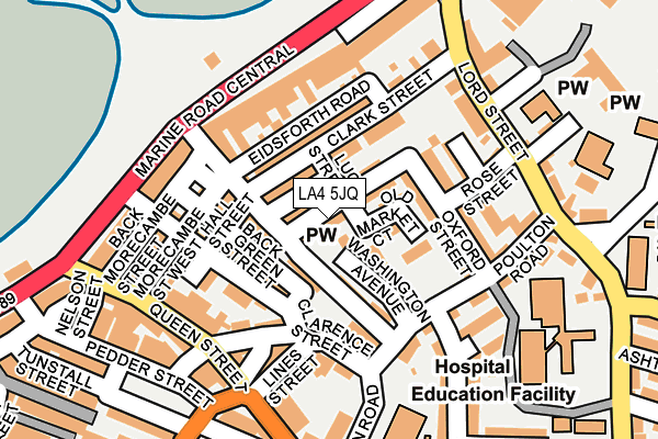 LA4 5JQ map - OS OpenMap – Local (Ordnance Survey)