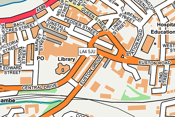 LA4 5JU map - OS OpenMap – Local (Ordnance Survey)
