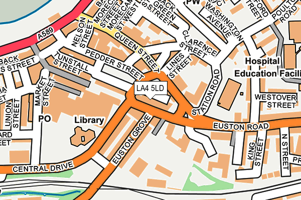LA4 5LD map - OS OpenMap – Local (Ordnance Survey)