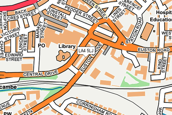 LA4 5LJ map - OS OpenMap – Local (Ordnance Survey)