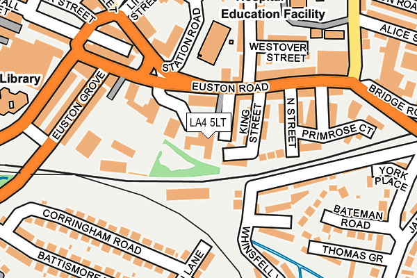 LA4 5LT map - OS OpenMap – Local (Ordnance Survey)