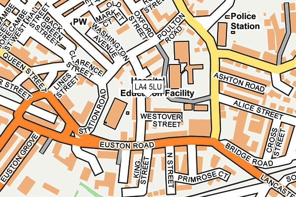 LA4 5LU map - OS OpenMap – Local (Ordnance Survey)