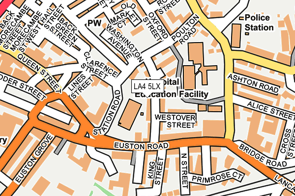 LA4 5LX map - OS OpenMap – Local (Ordnance Survey)