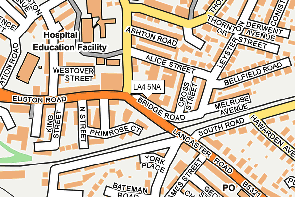 LA4 5NA map - OS OpenMap – Local (Ordnance Survey)