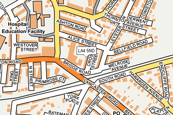 LA4 5ND map - OS OpenMap – Local (Ordnance Survey)