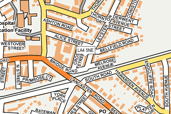 LA4 5NE map - OS OpenMap – Local (Ordnance Survey)