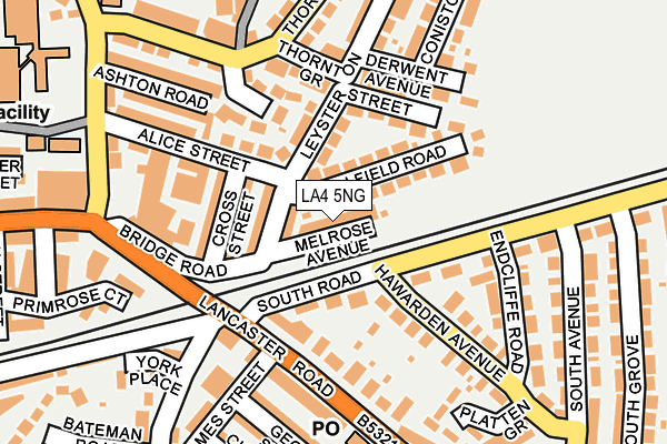 LA4 5NG map - OS OpenMap – Local (Ordnance Survey)