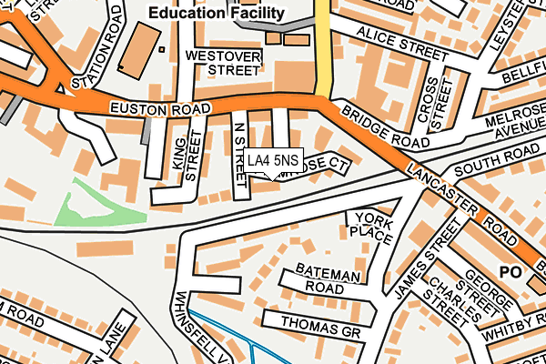 LA4 5NS map - OS OpenMap – Local (Ordnance Survey)