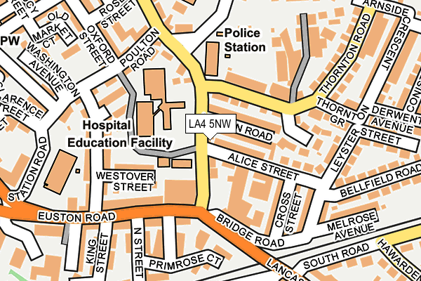 LA4 5NW map - OS OpenMap – Local (Ordnance Survey)