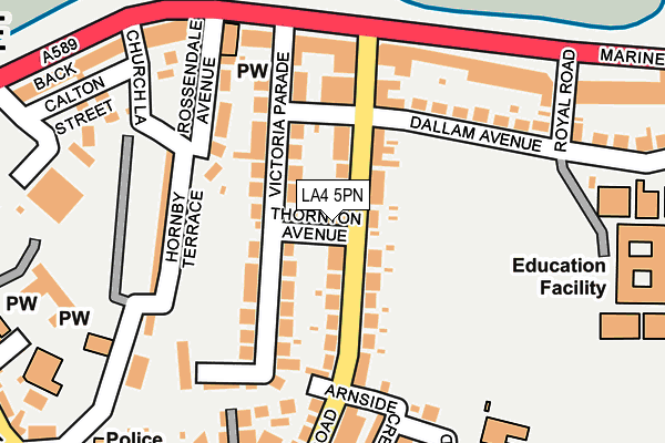 LA4 5PN map - OS OpenMap – Local (Ordnance Survey)