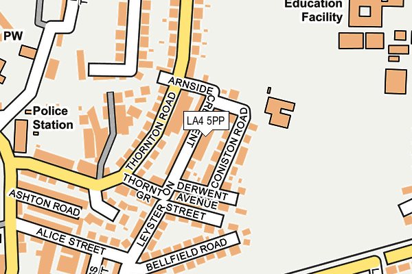 LA4 5PP map - OS OpenMap – Local (Ordnance Survey)