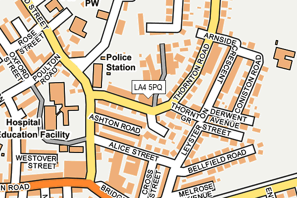 LA4 5PQ map - OS OpenMap – Local (Ordnance Survey)